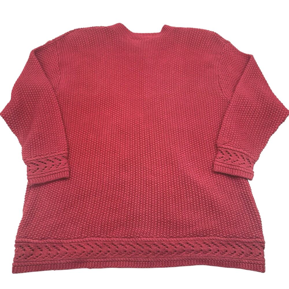 New York Style Womens VTG Heavyweight Embroidered Cottagecore Zip Cardigan Sz L - Picture 5 of 10